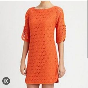Trina turk orange dress size 6